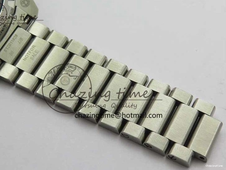 0111 Speedmaster SS Snoopy Apollo OMF Best Edition White Dial on SS Flat link Bracelet Venus Trendy 7882